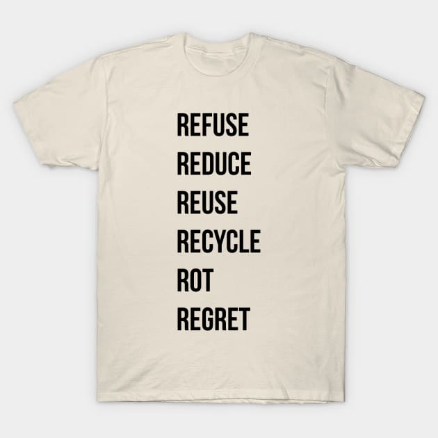 5Rs but with regret T-Shirt by Claudiaco